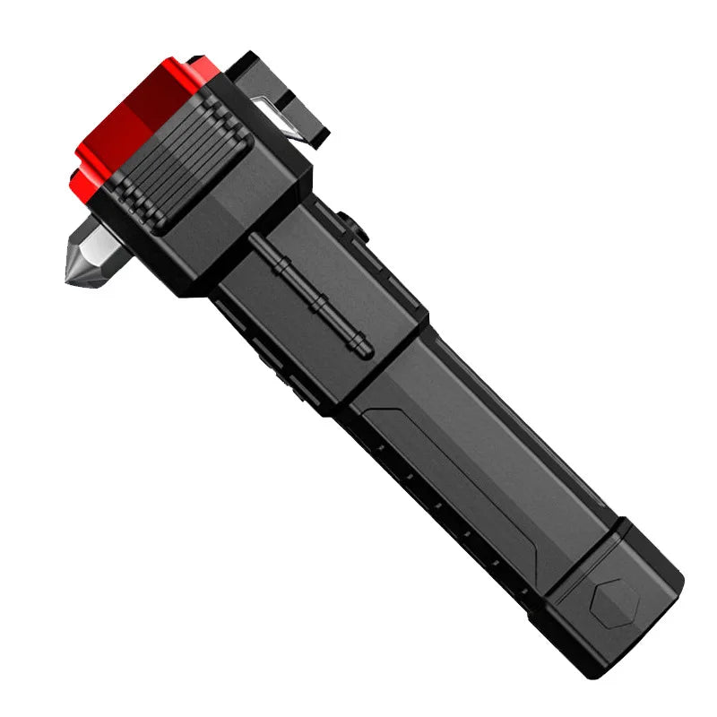 Multifunction LED Flashlight Power Bank & Car Safety Hammer
