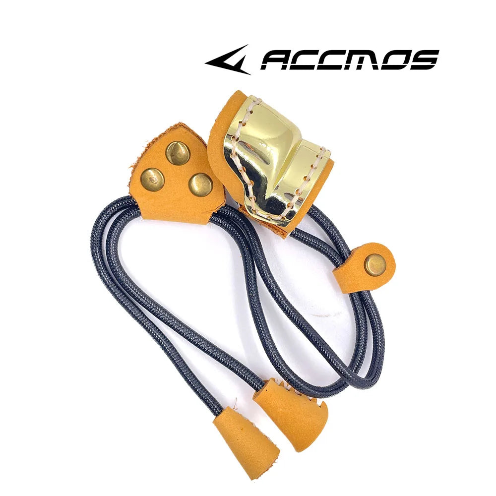 Archery Thumb Ring Protector Finger Guard Shooting Glove Brass Cow