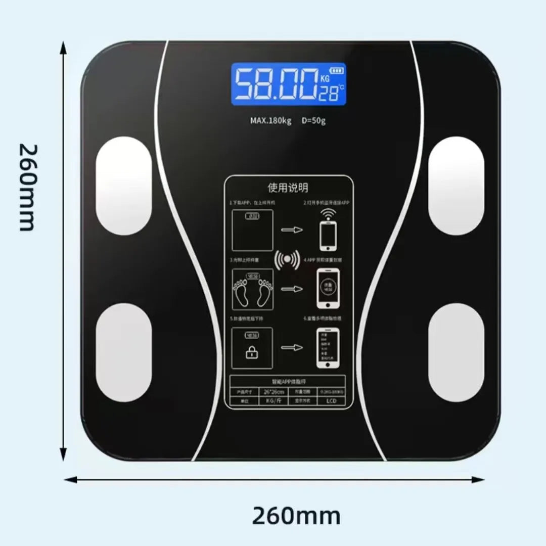 New USB Body Fat Scale,Intelligent and Precise Home Fat Scale,Adult Body Scale,Small Electronic Scale, Weighing Scale Body Scale Peaceful Pleasures Health and Wellness