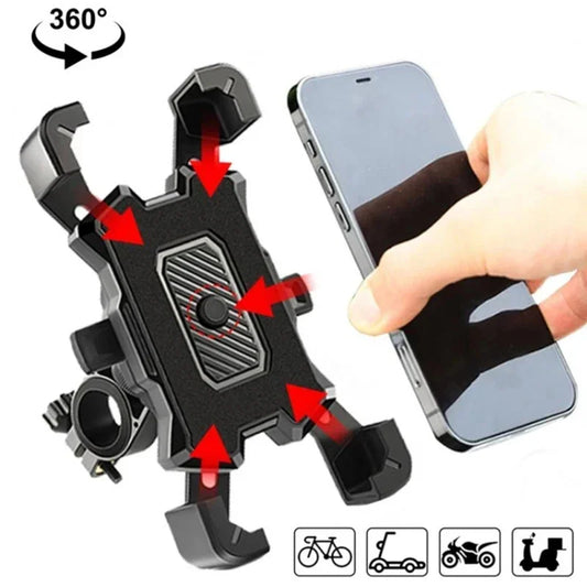 360° Rotatable Bike Phone Mount | Motorcycle GPS Holder Bracket Bike Phone Mount Peaceful Pleasures Health and Wellness