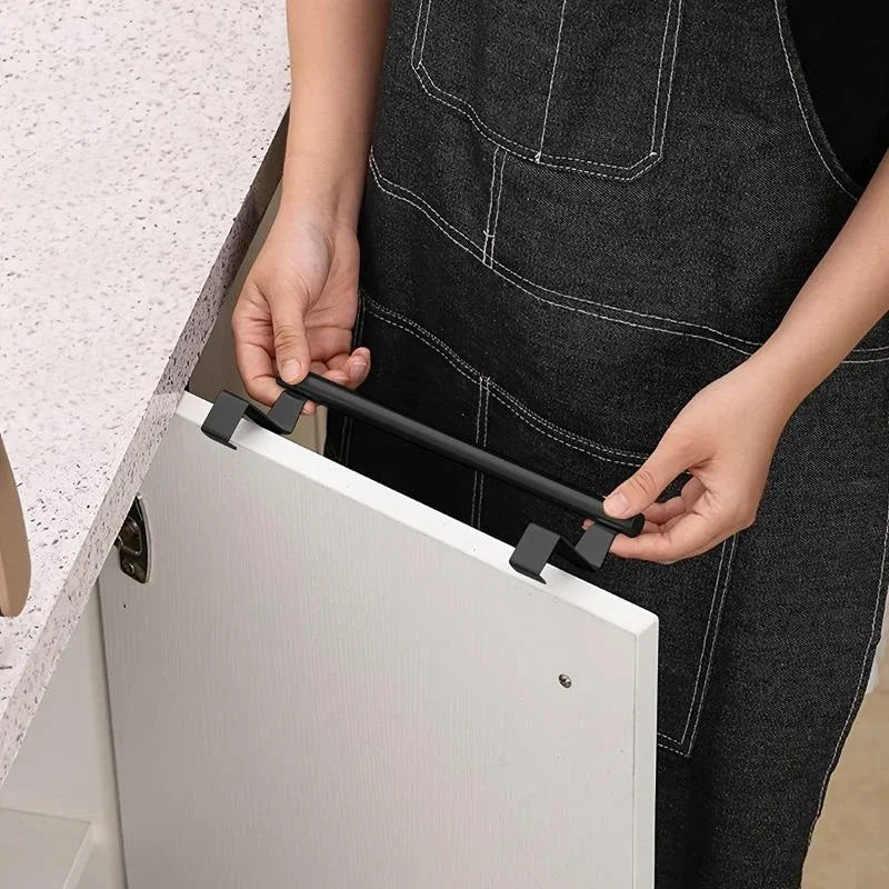 Over Cabinet Door Towel Rack | Punch-Free Steel Hanger Cabinet Door Towel Rack Peaceful Pleasures Health and Wellness