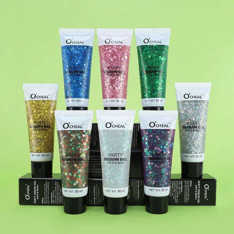 Party Sequin Glitter Gel – Waterproof & Sweat-Proof Body Glitter