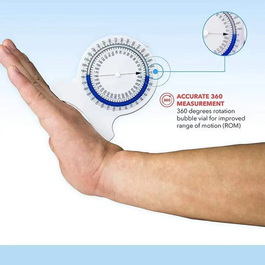 360° Bubble Inclinometer – Leak-Proof Range of Motion Gauge Angle Measurement Tool Oasis Select