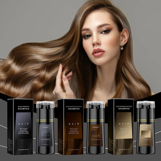 Hairdressing Shampoo Natural Hair Dye Easy to Color Clean Hair Strengthen Nourish Smoothing Non-irritating Fashion Dying Cream Peaceful Pleasures Health and Wellness