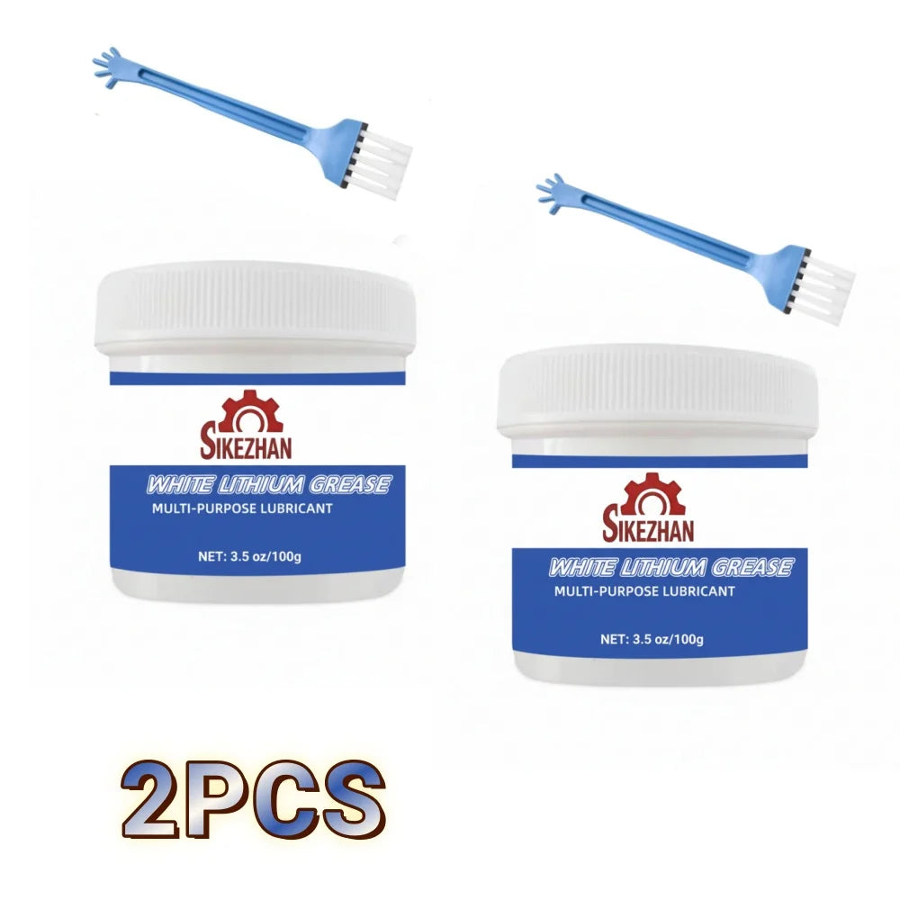 White Lithium Grease with Brush – Waterproof Multi-Purpose Lubricant