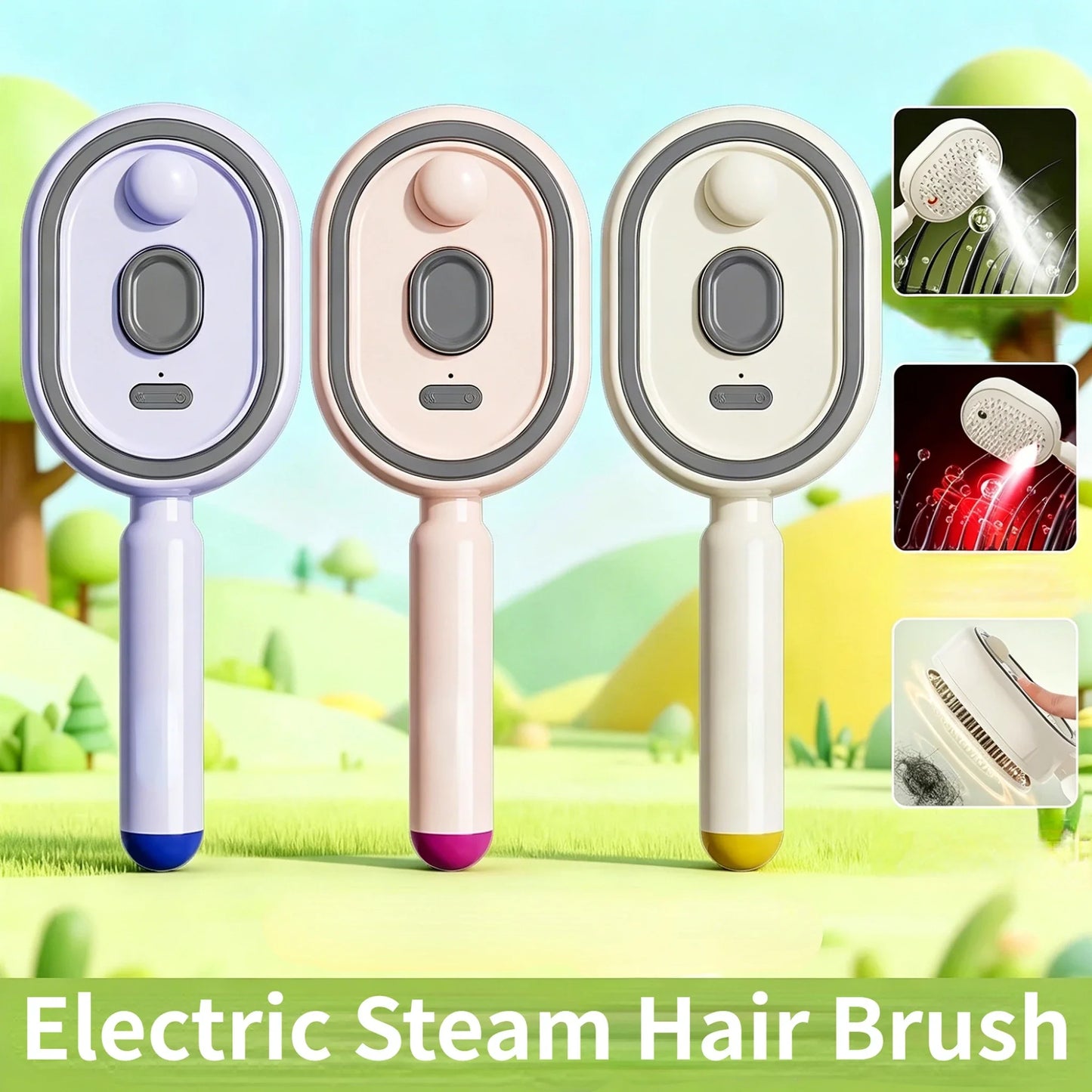 Electric Spray Hair Brush – 2-in-1 Mist Comb, Anti-Static