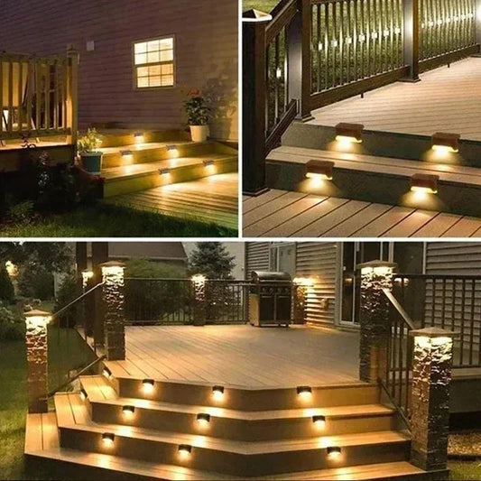 Solar LED Outdoor Step Lights – IP66 Waterproof Deck & Garden Solar Step Light Peaceful Pleasures Health and Wellness