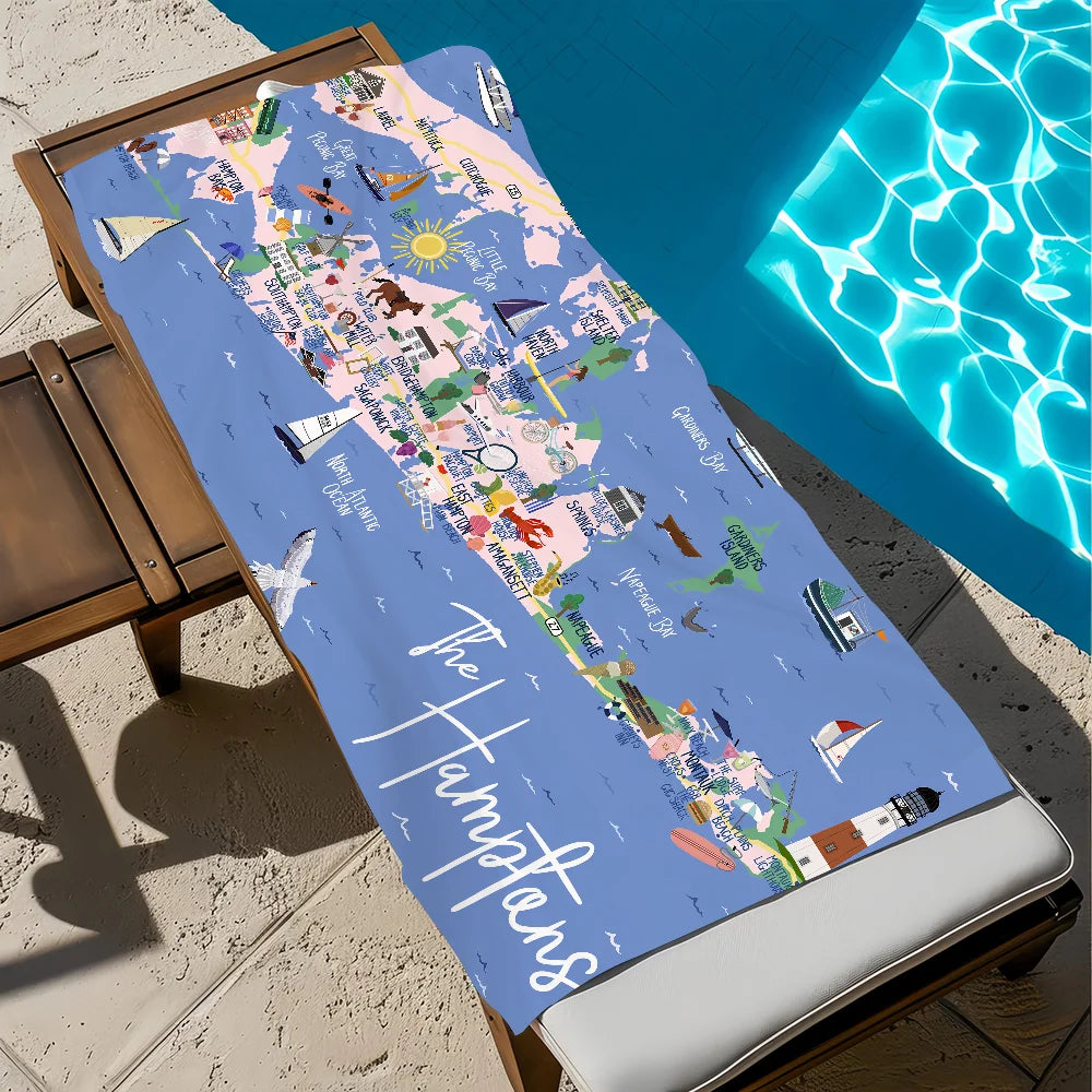 Quick-Dry Beach Towel | Soft Pool Towel for Travel & Gym Quick-Dry Beach Towel Peaceful Pleasures Health and Wellness z5 STJ40x70CM