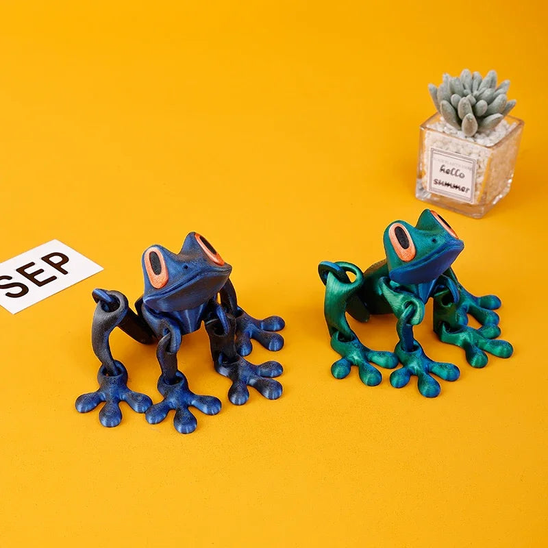 3D Printed Magnetic Frog Fridge Magnet Movable Joint mobility Glow in Dark Dragon Toy Fashionable Home decoration supplies Peaceful Pleasures Health and Wellness