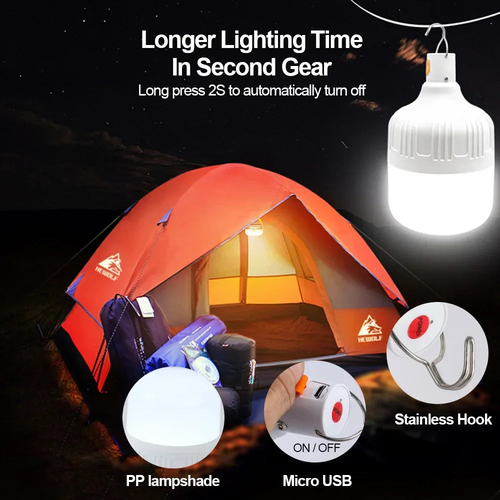 USB Rechargeable LED Camping Lantern | Hanging Tent Light