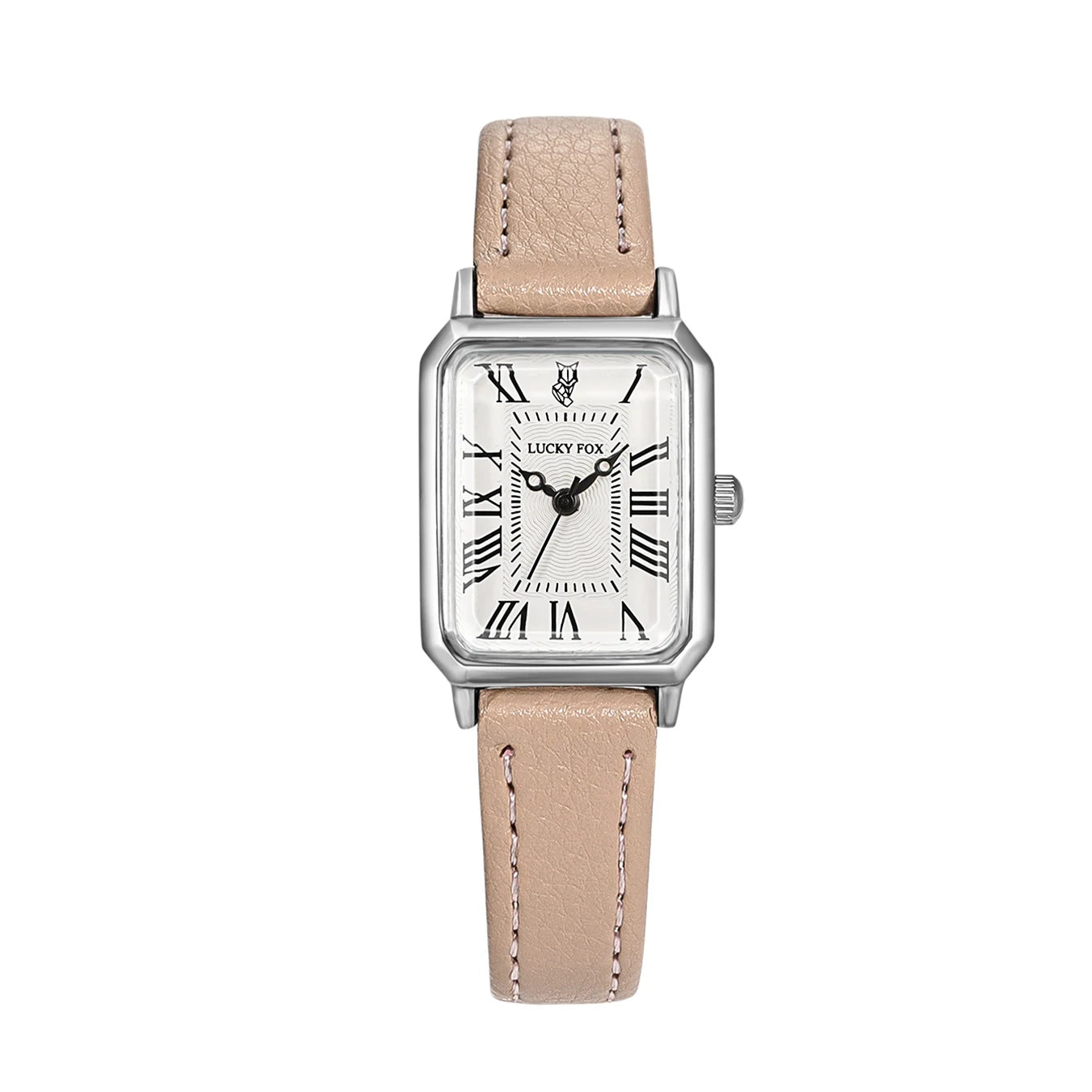 Fashion Rectangle Quartz Wrist Watch for Women Luxury Brand Roman Dial Leather Strap Ladies Watches Clock Peaceful Pleasures Health and Wellness khaki
