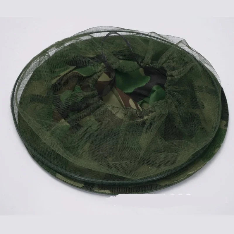 Head Face Protection Veil Mask Hat Bee Bug Insect Anti-mosquito Safety Prevention Head Net Camouflage Beekeeping Hat Peaceful Pleasures Health and Wellness green