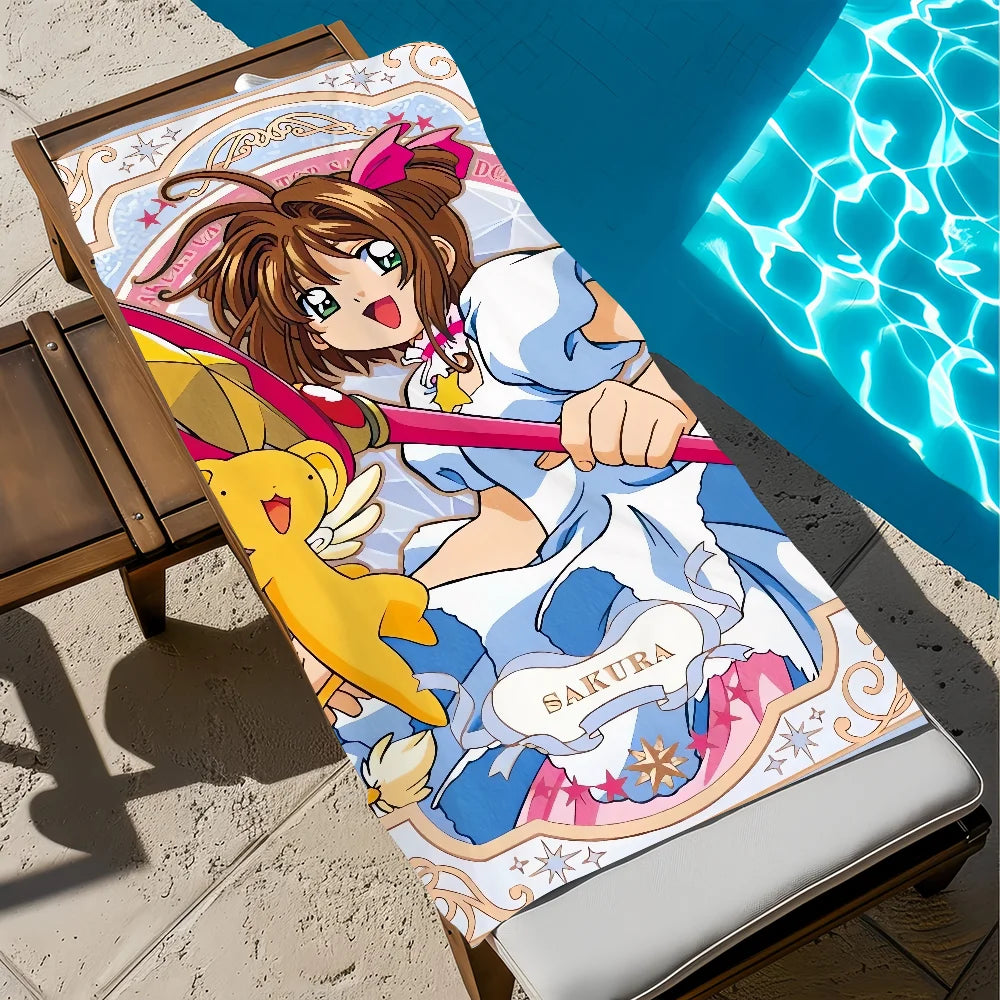 Cardcaptor Sakura Microfiber Beach Towel | Quick-Dry, 11 Sizes Microfiber Beach Towel Peaceful Pleasures Health and Wellness z2 STJ150x180CM