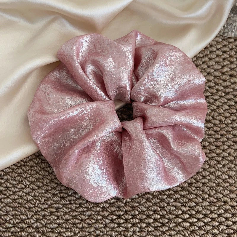 Korean Retro Large Scrunchies – Hair-Friendly Bands for Women