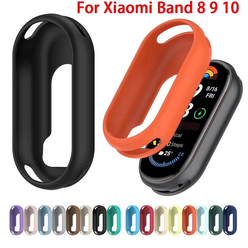 Silicone Case for Xiaomi Mi Band 8/9/10 NFC Shockproof Cover Peaceful Pleasures Health and Wellness