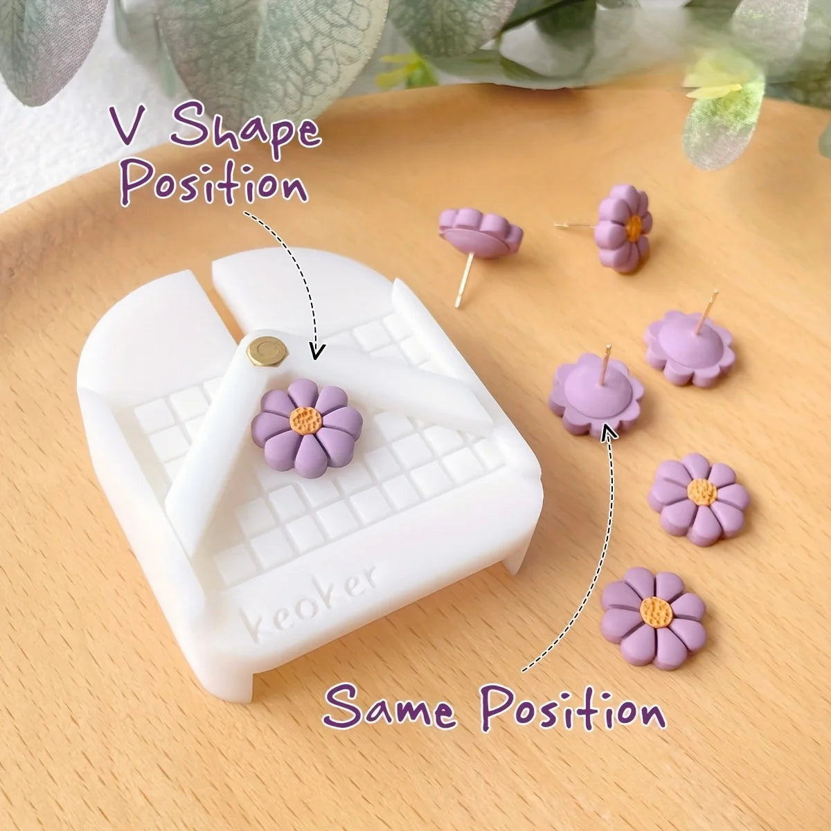 Stud Post Embedding Tool for Polymer Clay Earrings – Earring Post Embedder | Essential Polymer Clay Jewelry Tools Peaceful Pleasures Health and Wellness