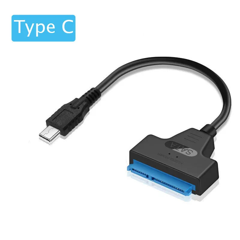 SATA to USB 3.0 / 2.0 Cable Up to 6 Gbps for 2.5 Inch External HDD SSD Hard Drive SATA 3 22 Pin Adapter USB 3.0 to Sata III Cord Peaceful Pleasures Health and Wellness Type C