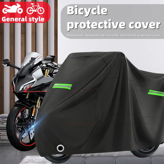 Universal Bicycle Motorcycle Cover Waterproof Dustproof Sun Protection Heavy Duty All-Weather Vehicle Cover for Outdoor Use Peaceful Pleasures Health and Wellness