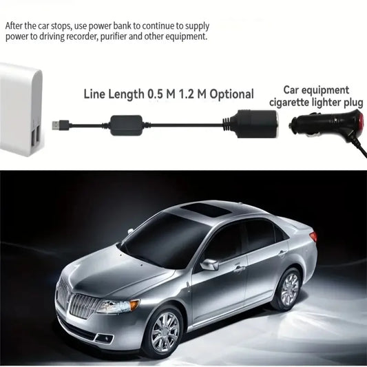 1pc 5V 2A USB To 12V Cigarette Lighter Socket USB Male to Female Cigarette Lighter Adapter Converter Car Electronics Accessories Peaceful Pleasures Health and Wellness