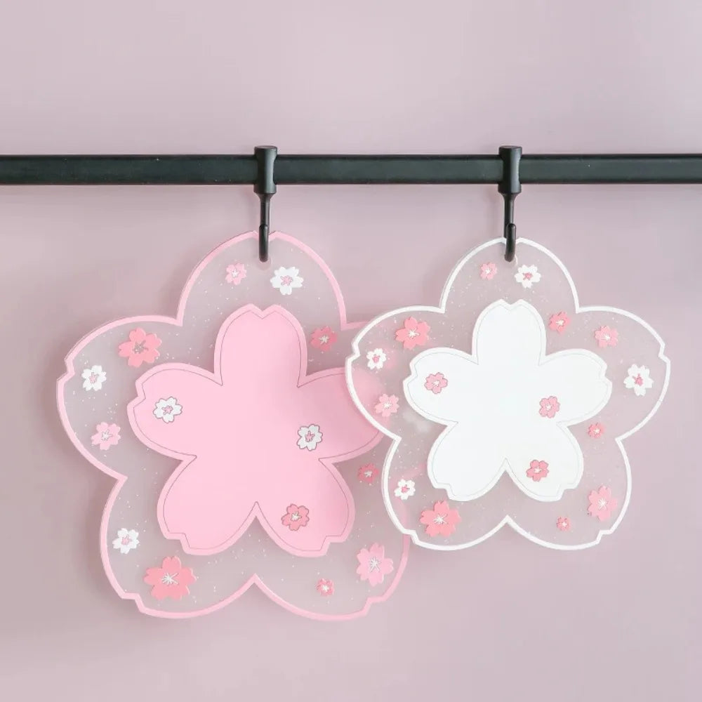 Kawaii Coasters Japanese Style Sakura Coffee Cup Coaster Sakura Insulated Table Mat Tea Milk Cup Home Decoration Drinkware Peaceful Pleasures Health and Wellness