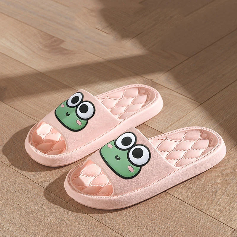 Cute Frog Anti-Slip EVA Slides | Unisex Beach & Home Slippers