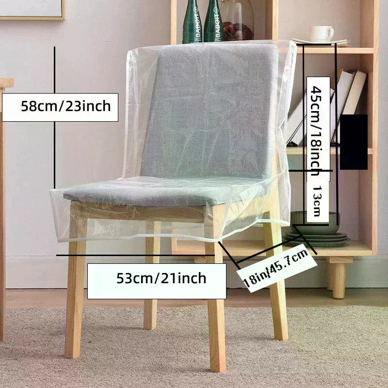 Clear PVC Dining Chair Cover – Waterproof, Oil-Proof & Universal