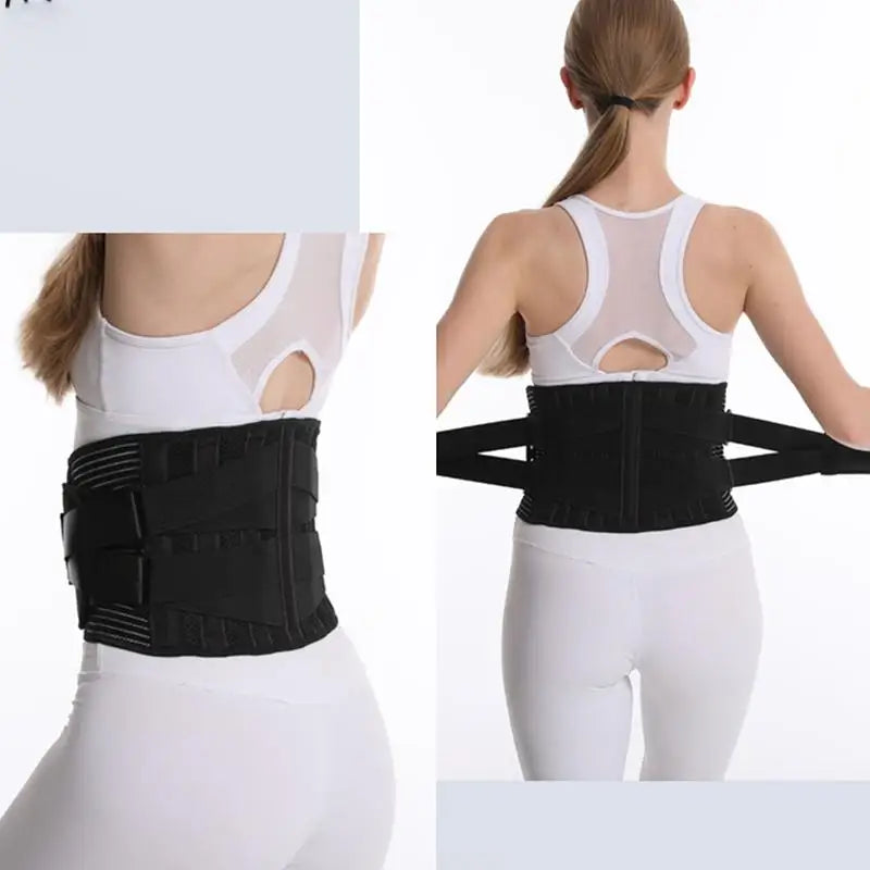 Adjustable Elastic Dual Strap Compression Waist Belt, Breathable Mesh Sports Support Belt, Workout Waist Trainer for Fitness Peaceful Pleasures Health and Wellness