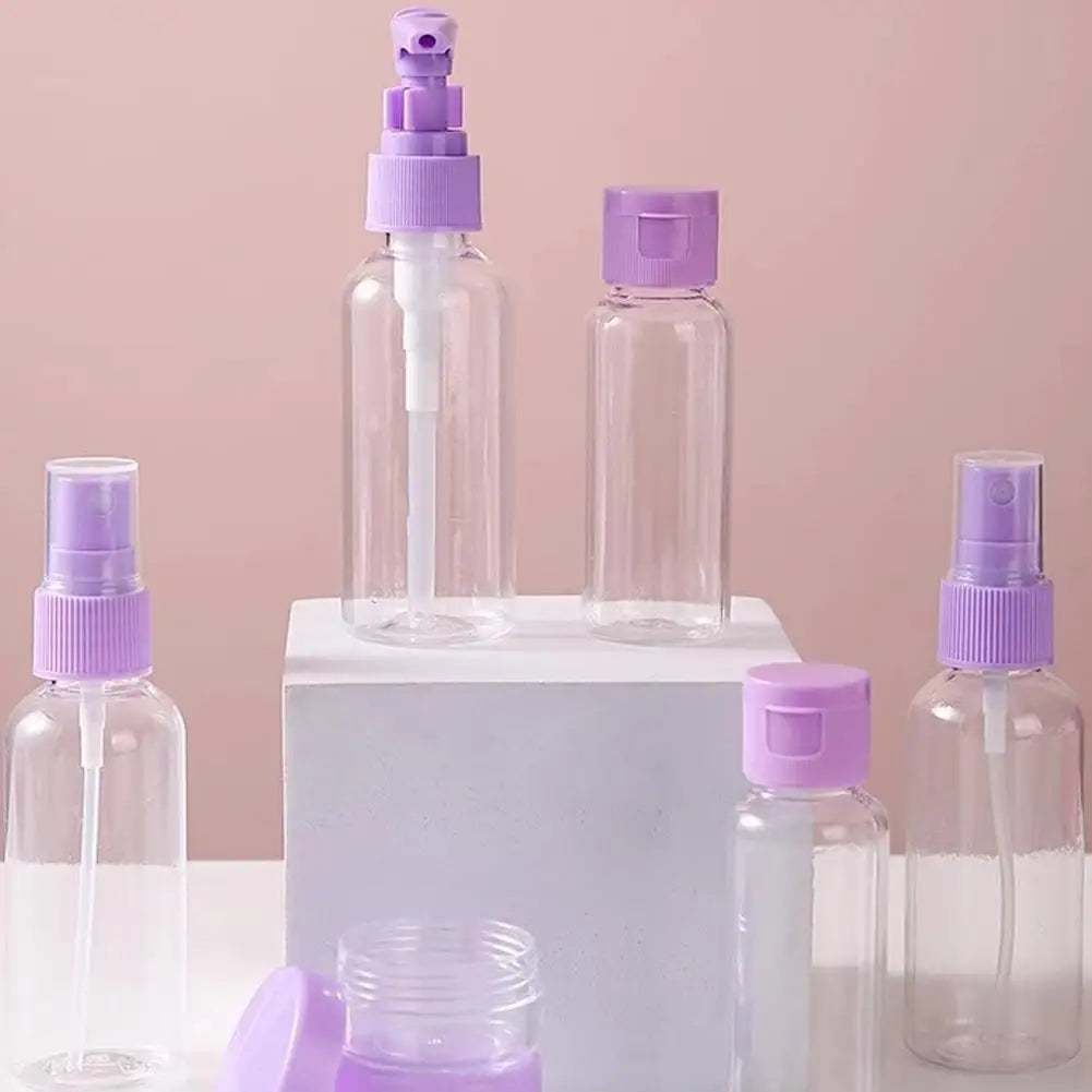 Leak-Proof Travel Bottles Kit | Clear Toiletry Containers Set
