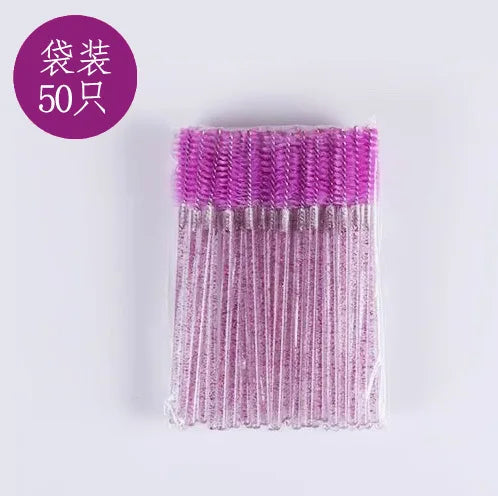 50-Pack Disposable Mascara Wands & Eyelash Extension Brush Combs
