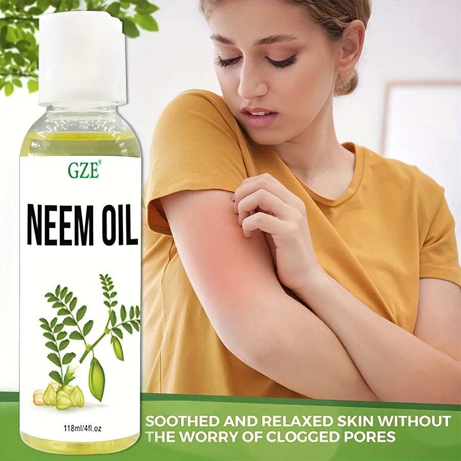 GZE Pure Neem Oil Cold-Pressed – Hair Growth, Skin & Nails Cold-Pressed Hair Oil Peaceful Pleasures Health and Wellness