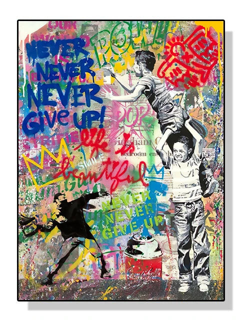 Banksy Graffiti Pop Art Canvas Wall Print | Street Art Poster