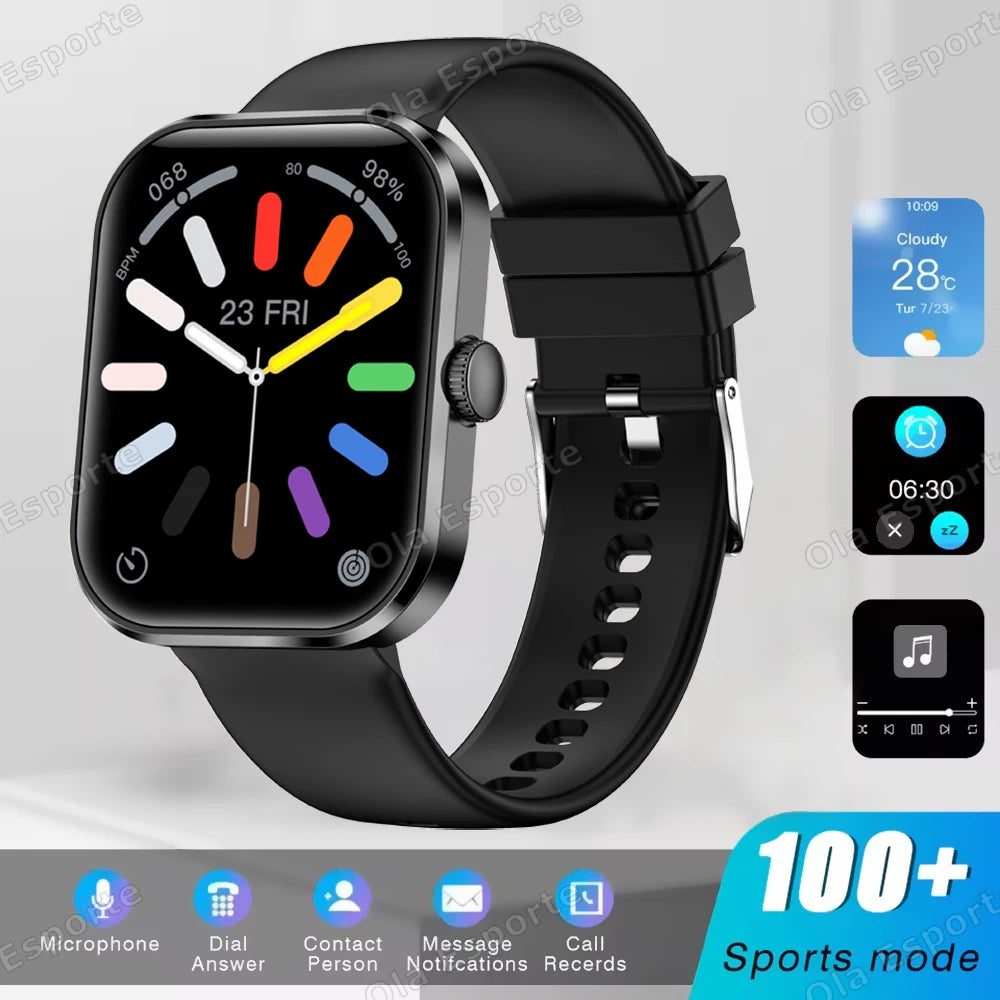 Smart Watch Bluetooth Call AI Voice Heart Rate IP67 – Men & Women