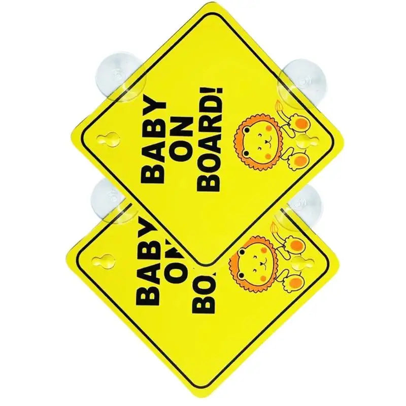Baby on Board Car Sticker 2-Pack | High Visibility Safety Sign