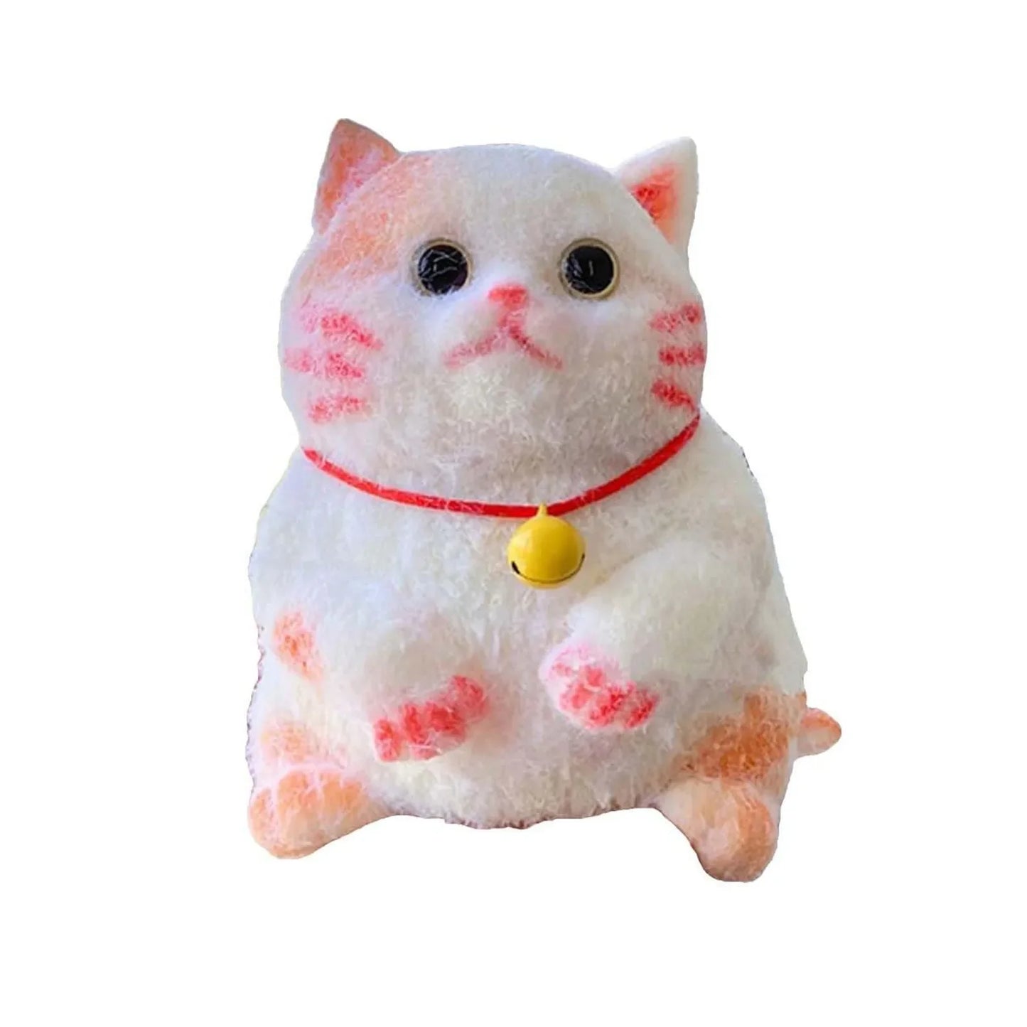 Chubby Orange Cat Plush Fidget Toy | Cute Stress Relief Squeeze
