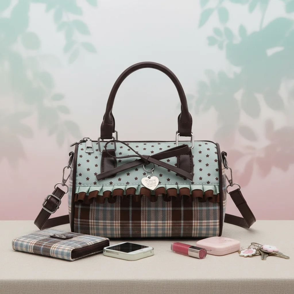 Women Shoulder Bag With Bowknot And Floral Print For Spring Summer Peaceful Pleasures Health and Wellness