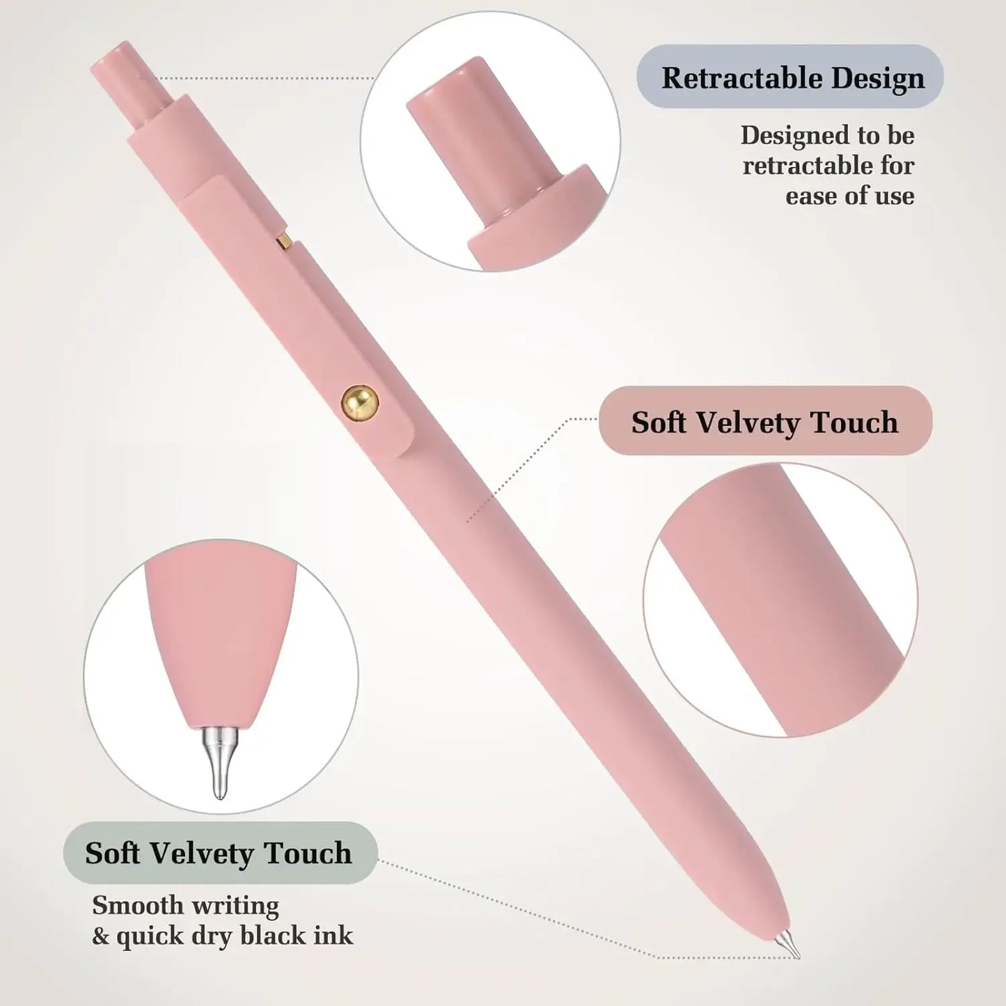 6-Pack 0.7mm Fine Point Gel Pens, Smooth Writing for Journaling, Office, School Supplies and Gifts Peaceful Pleasures Health and Wellness