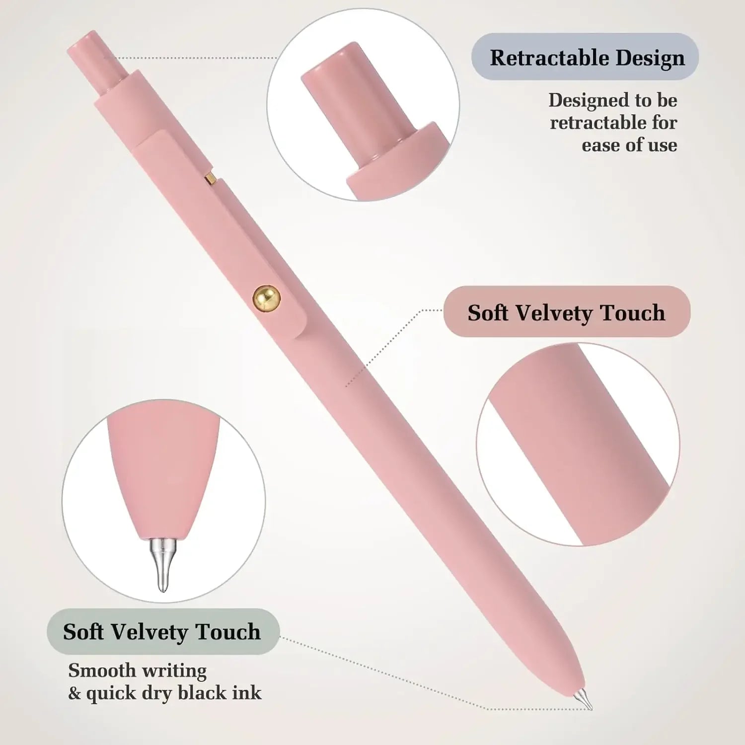 6-Pack 0.7mm Fine Point Gel Pens, Smooth Writing for Journaling, Office, School Supplies and Gifts Peaceful Pleasures Health and Wellness