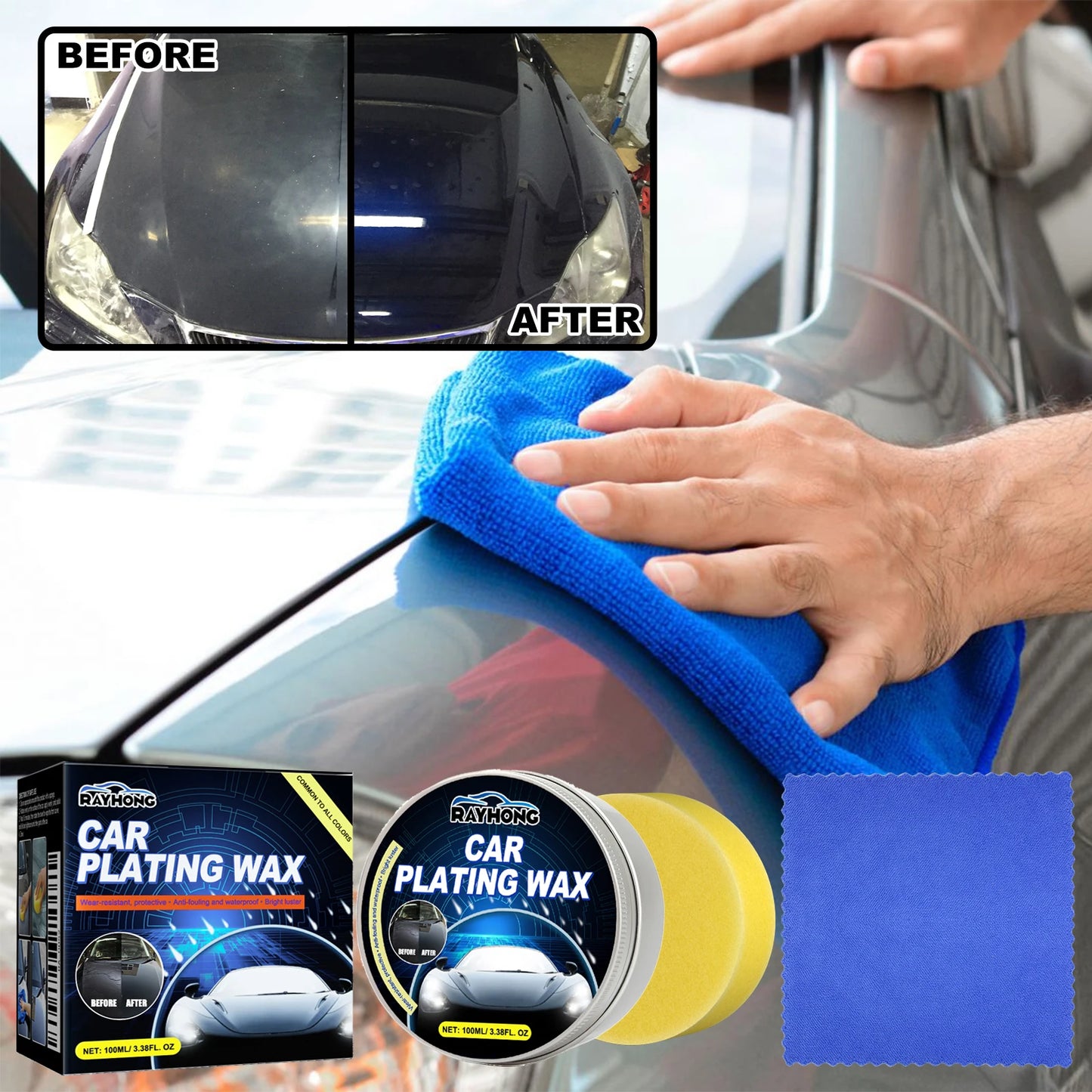 Crystal Nano Car Wax – Gloss Coating, Polish & Scratch Repair