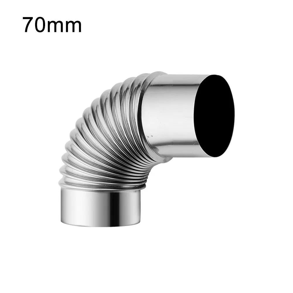 90-degree Stove Pipe Elbow Tube Fitting Connector 60 70 Stainless