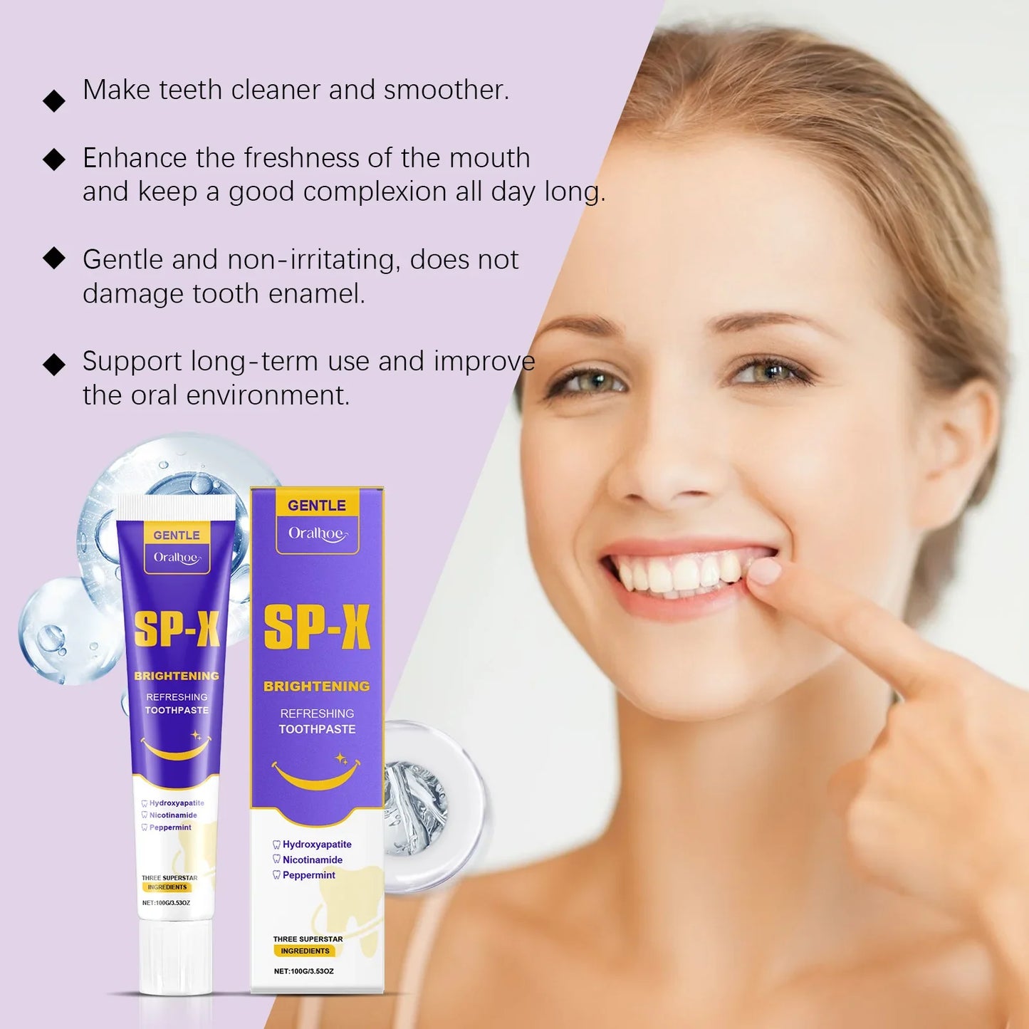 Oralhoe Whitening Toothpaste – Fresh Breath & Gum Care 100g