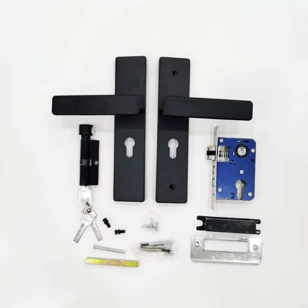 Door Handle Lock Silent Bearing Key Stylish Easily Use Home Bedroom