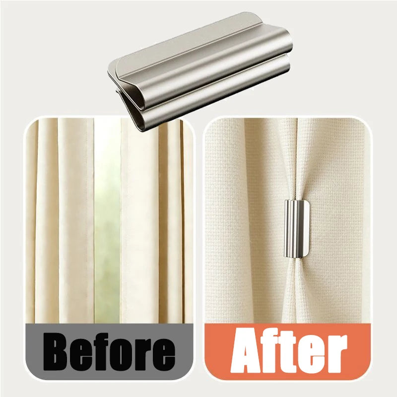 Magnetic Curtain Clips – Block Light, No Tools (1–10 Pairs)