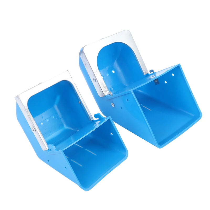 Rabbit Feed Box Hopper | Anti-Spill Cage Feeder Trough