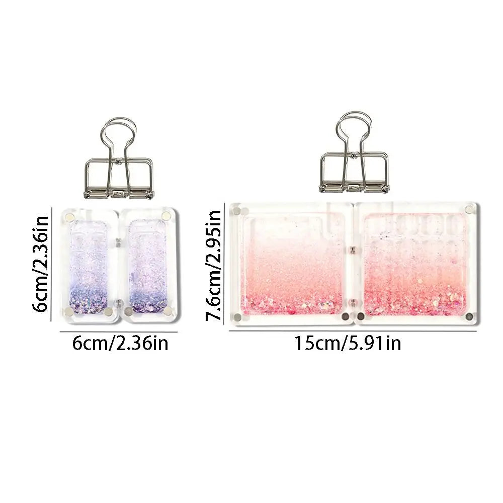 Acrylic Watercolor Paint Palette Magnetic Quicksand Travel Painting Tray Foldable Waterproof Paint Pigment Box Outdoor Peaceful Pleasures Health and Wellness