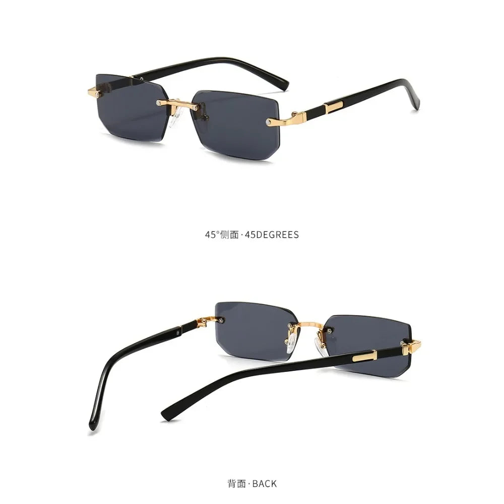 Winful Women's Punk Square Sunglasses UV400 Metal Frame