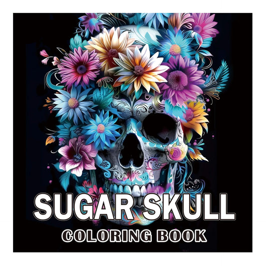 Bview Art Skull Adult Coloring Book 24 Pages Gothic Doodle Peaceful Pleasures Health and Wellness 1pcs