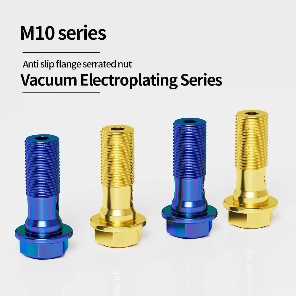 M10 Hollow Banjo Bolt Brake Caliper Oil Drain Screw Titanium