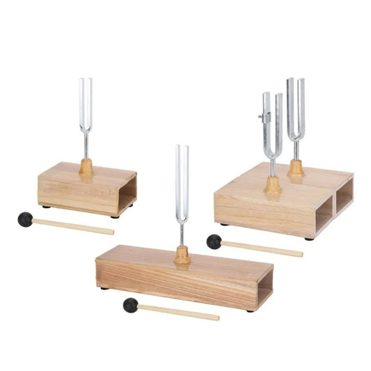 256 440 512HZ Tuning Fork Resonance Box Chakra Forks Sound Therapy Peaceful Pleasures Health and Wellness 440HZ