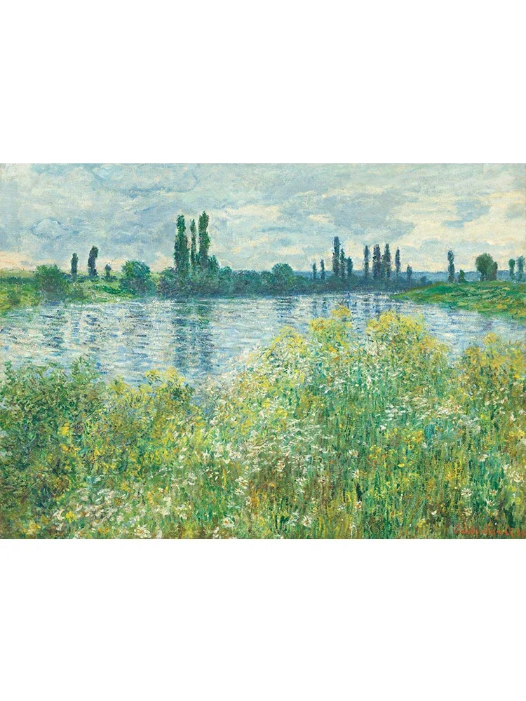 Claude Monet Exhibition Posters Canvas Oil Painting Garden Boat Lake Landscape Nature Landscape Wall Room Home Decor Peaceful Pleasures Health and Wellness M 50x70cm Unframed