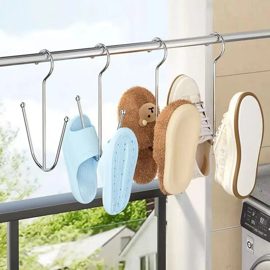 Hanging Shoe Drying Rack – Stainless Steel Space-Saving Hook Shoe Drying Rack Oasis Select